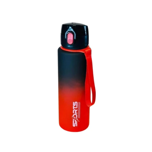 Gourde noire-rouge Sports