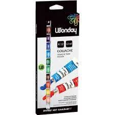 Gouache Wonday – Set de 12 tubes