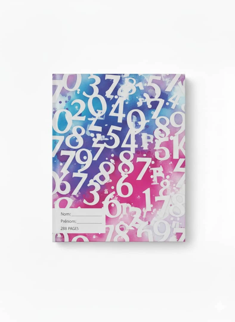 Cahier avec couverture colorée
