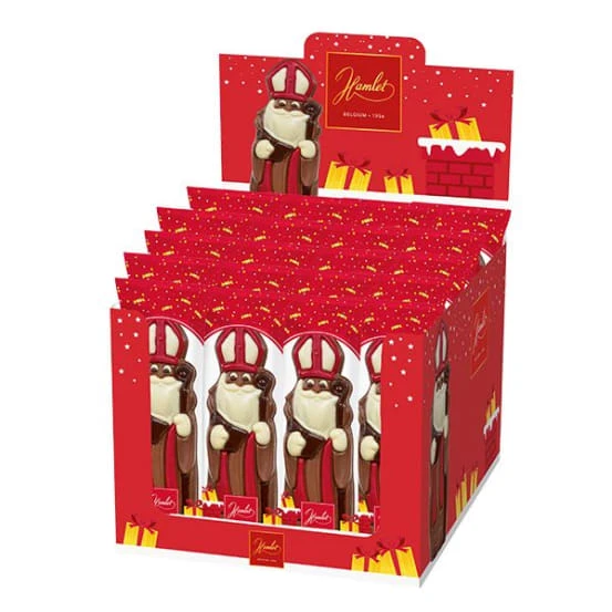 Figurines de Saint Nicolas en chocolat belge